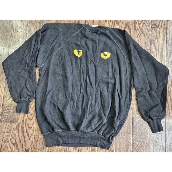 Vintage 80's Cats The Musical Black Crewneck Sweatshirt USA Made Size L - Picture 2 of 16